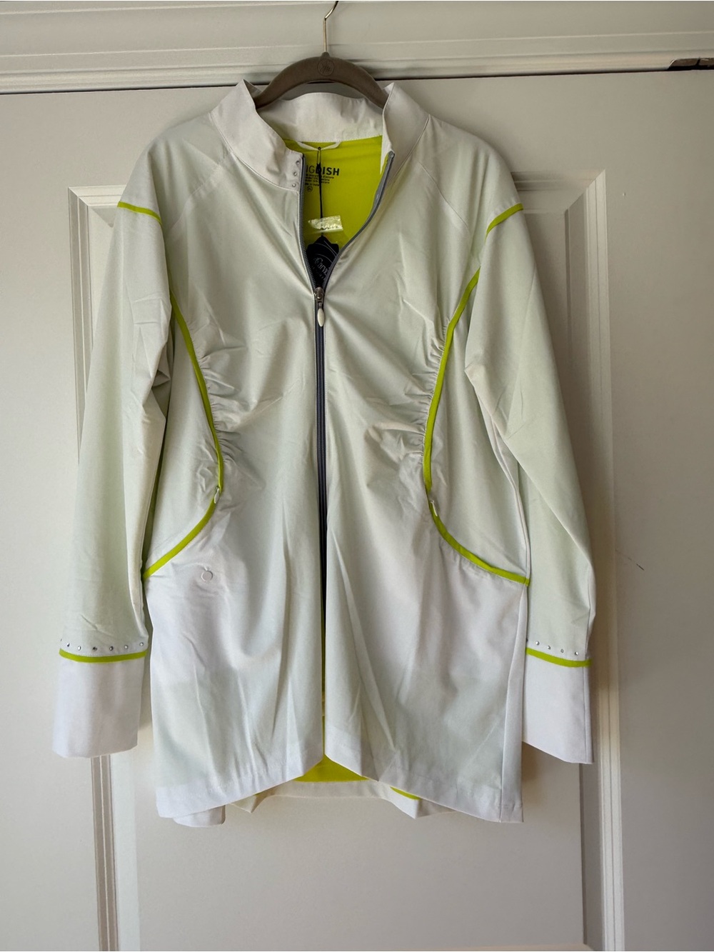 NWT Swingdish Swarovski Crystal Zip Golf Athletic Jacket XL